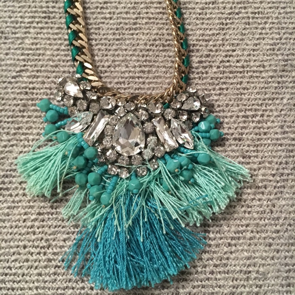 Club Monaco Women's Blue Rada Turq Fringe Necklace